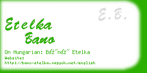 etelka bano business card
